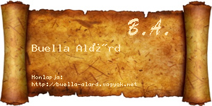Buella Alárd névjegykártya